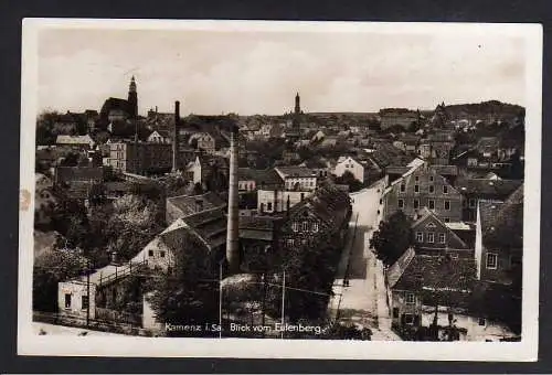 100989 Ansichtskarte Kamenz Sa. Fotokarte Blick vom Eulenberg 1941 Feldpost Landpoststempel