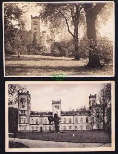 173983 2 Ansichtskarte Keppschloss Dresden-Hosterwitz Foto 1926 + Karte um 1920