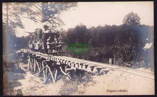 173963 Ansichtskarte Argonnenbahn Fotokarte 1915 Erster Weltkrieg Feldpost