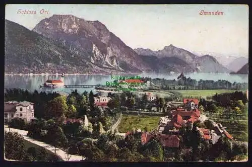 173961 Ansichtskarte Gmunden Schloss Ort um 1910