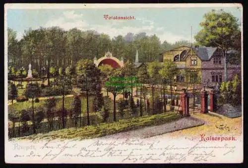 173950 Ansichtskarte Rheydt Mönchengladbach Litho Kaiserpark 1902 Totalansicht