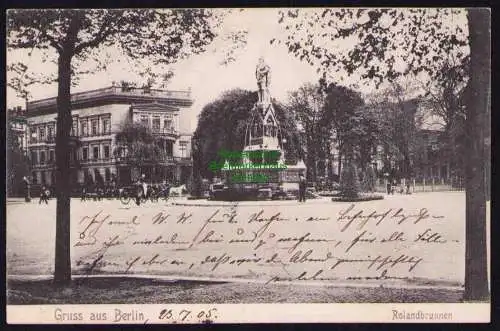 173941 Ansichtskarte Berlin 1905 Rolandbrunnen Berlin-Tiergarten