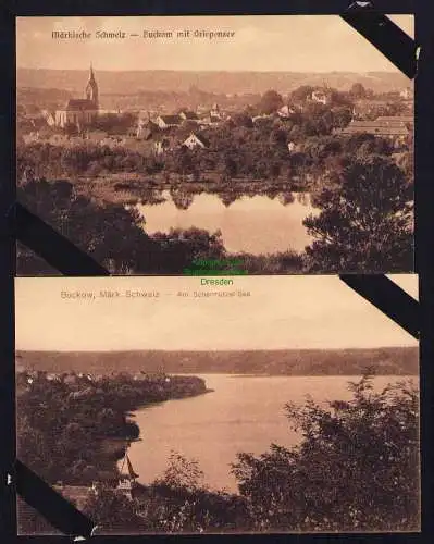 173940 2 Ansichtskarte Buckow Märkische Schweiz Griepensee 1915 Schermützel See