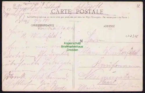 173915 Ansichtskarte Le Catelet Picardie Aisne Feldpost 1914 Hauptstraße