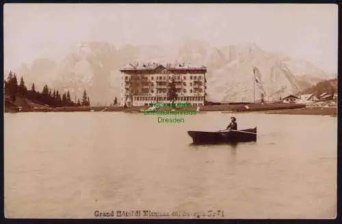 173914 Ansichtskarte Grand Hotel Misurina am Misurinasee Lago di Misurina Fotokarte um 1910