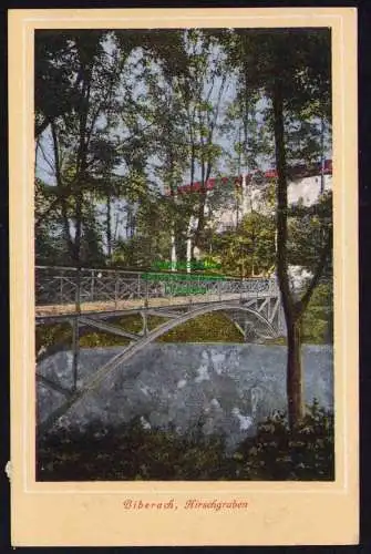 173906 Ansichtskarte Biberach an der Riß 1911 Hirschgraben mit Brücke