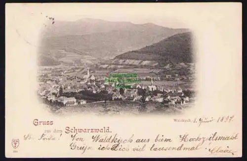 173905 Ansichtskarte Waldkirch Schwarzwald 1897