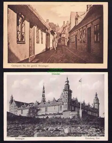 173900 Ansichtskarte Helsingør Helsingör Dänemark 1925 Gadeparti fra det gamle Straßenfest