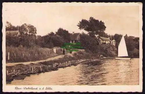 173893 Ansichtskarte Klein-Westerland a. d. Schlei Schleswig 1938 Foto Remmer Langballig