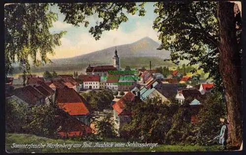 173864 Ansichtskarte Straz pod Ralskem Wartenberg am Rollberg vom Schlossberge um 1910