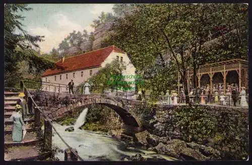 173852 Ansichtskarte Lochmühle Liebethaler Grund bei Lohmen 1908