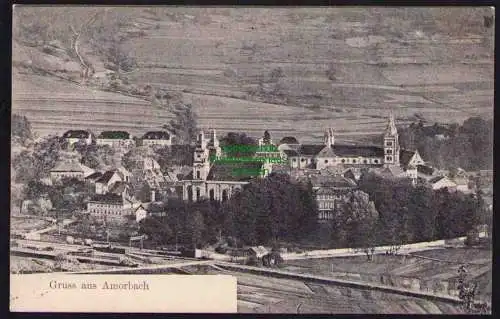 173734 Ansichtskarte Amorbach 1906 Panorama