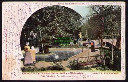 173726 Ansichtskarte Zollhaus Bieberstein Post Reinsberg Sa. 1903 Perlen d. Bobritzschtales