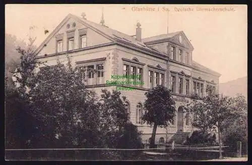 173699 Ansichtskarte Glashütte i. Sa. Deutsche Uhrmacherschule 1917