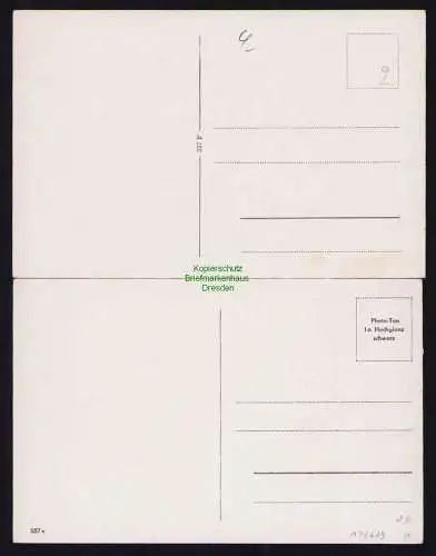 173679 2 Ansichtskarte Leipzig Technische Messe Halle Inneres um 1940