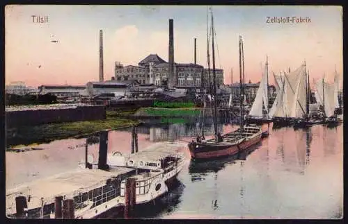 173642 Ansichtskarte Tilsit 1914 Zellstoff Fabrik 1914