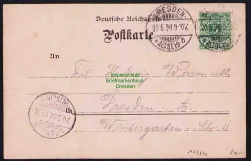 173640 Ansichtskarte Gasthaus zum Meix b. Pillnitz Vorläufer Druckerei Glöss Dresden 1898