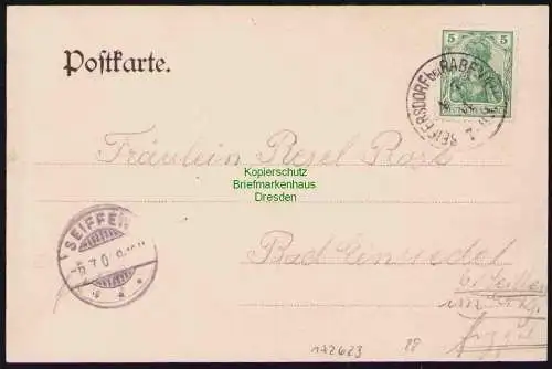 173623 Ansichtskarte Post Seifersdorf bei Rabenau Bez. Dippoldiswalde Gutswaldungen 1904