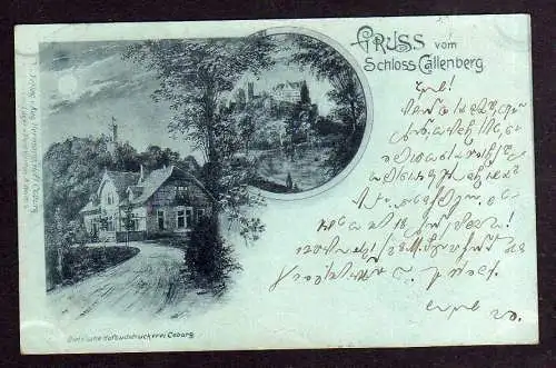 94295 Ansichtskarte Schloss Callenberg bei Coburg 1898