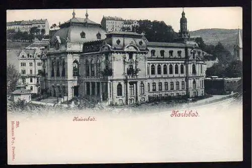 80364 Ansichtskarte Karlsbad Kaiserbad  um 1900