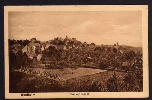 80143 Ansichtskarte Bad Bentheim Total von Süden 1925