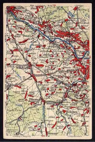 78205 Ansichtskarte Landkarten Ansichtskarte Wona Meißen Coswig Radebeul Wilsdruff Tharandt Rabenau