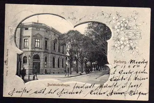 77733 Ansichtskarte Hamburg Harburg Buxtehuderstrasse 1904