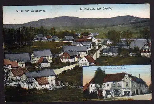 64187 Ansichtskarte Rammenau Oberdorf Kaufhaus Carl Johne um 1915