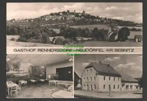 141096 Ansichtskarte Gasthof Rennersdorf Neudörfel Kr. Sebnitz 1974