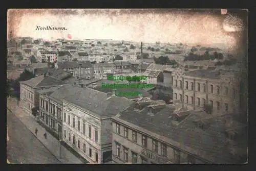 136649 Ansichtskarte Nordhausen Panorama mit Hotel 1913