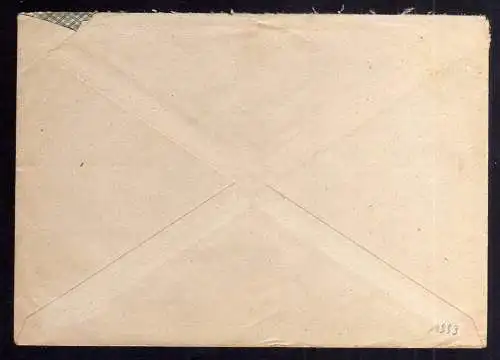 B1993 Brief SBZ Gebühr bezahlt 1946 Orlamünde an Bayr. Rotes Kreuz Suchkartei