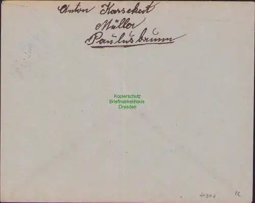 B21307 Brief Pavluv Studenec Paulusbrunn 1938 Befreiungsstempel