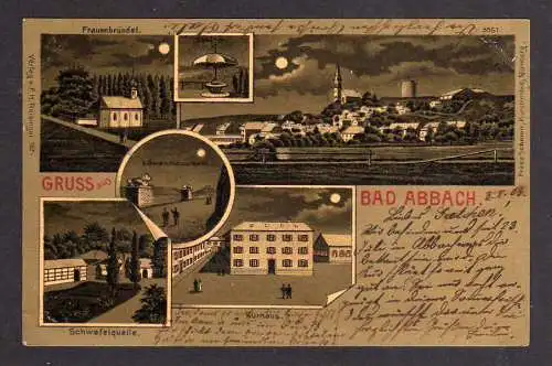 100579 AK Bad Abbach 1903 Frauenbründel Kurhaus Schwefelquelle Litho