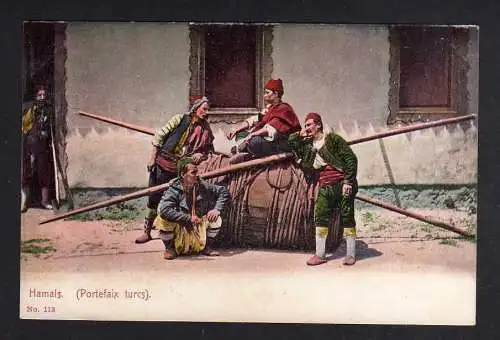 100296 AK Hamals Portefaix Turcs Türken um 1905