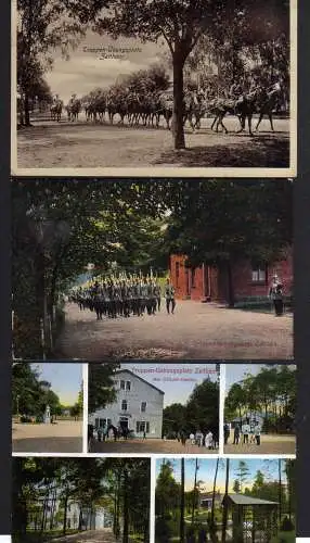 100258 3 AK Truppen Übungsplatz Zeithain Offizier Casino 1916 Husaren 1912