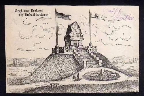 100080 AK Dusenddüwelswarf  Denkmal Meldorf Schlacht von Hemmingstedt 1500