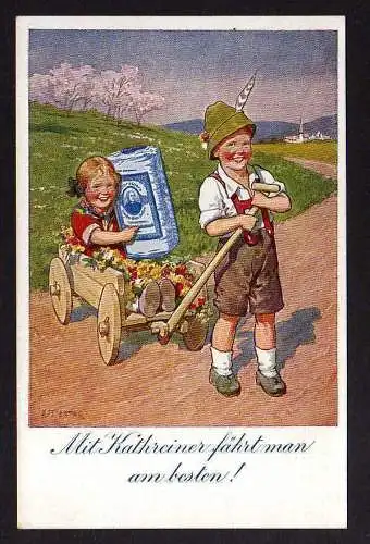 100319 AK Kathreiner Malz Kaffee Reklame Karte Kneipp Malzkaffee