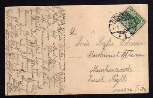 102276 AK Harrisleefeld bei Flensburg 1914 4 Ansichten Straßen Häuser
