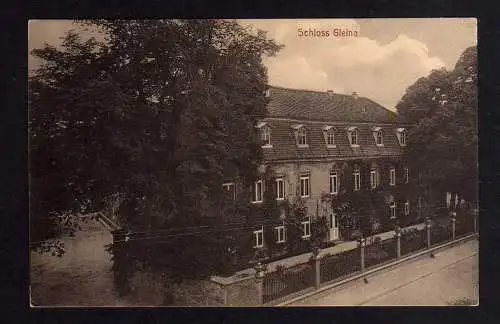 102315 AK Schloss Gleina Straßenseite um 1920