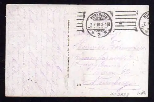 102883 AK Kirchenlamitz im Fichtelgebirge 1918 Neue städt. Anlage u. k. Forstamt