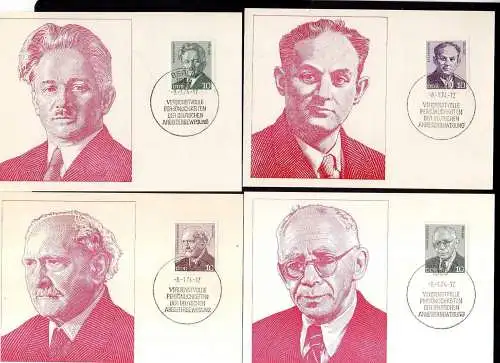 105175 8 Maximumkarten DDR 1974 1907 - 1914 Persönlichkeiten