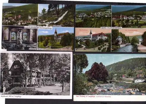 107711 4 AK Bad Flinsberg Waldbaude Bahnhof Polaun Kurhaus 1918 Walzensteg Wasse