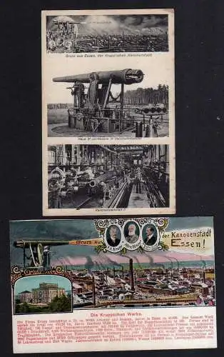 107061 AK Essen um 1915 Krupp Kanonenwerkstatt Verschwindlafette