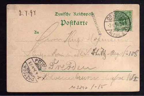 109247 AK Dresden Vorläufer 1894 Russische Kirche Englische Kirche Polytechnikum