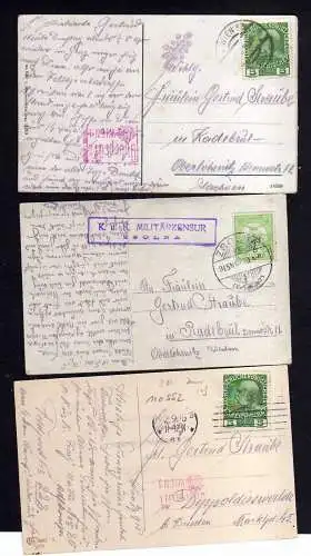 110552 3 AK Wien Zsolna K. u. K. Militärzensur Überprüft 1. Weltkrieg