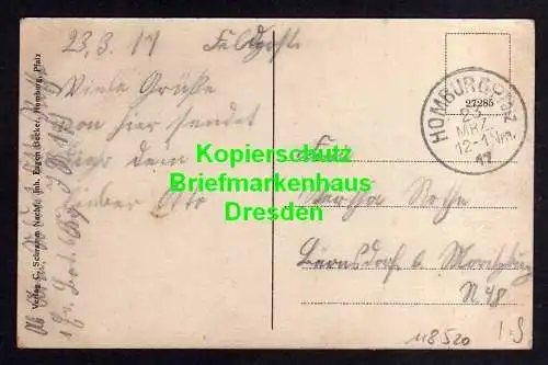 118520 AK Homburg Pfalz 1917 Feldpost