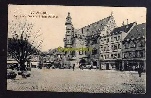 120458 AK Schweinfurth Markt Rathaus 1918 Feldpost Fornsbach