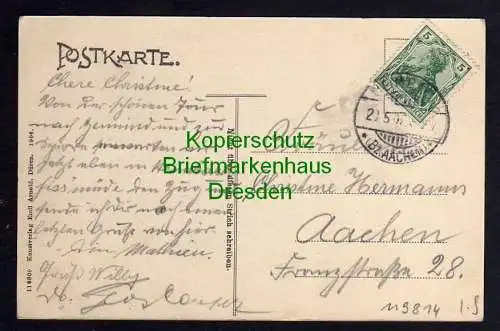 119814 AK Heimbach Bez. Aachen 1907 Panorama mit Kirche