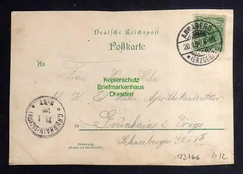 123766 AK Annaberg Erzgeb. Litho 1896 Denkmal Martin Luther …
