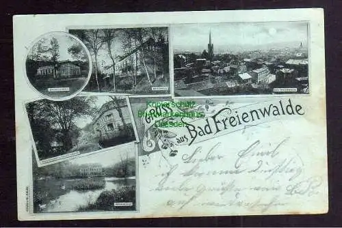 123443 AK Bad Freienwalde 1899 Brunnenhotel Berghaus Papenmühle Waldschloss